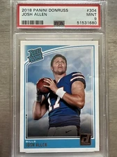 Josh Allen 2018 Donruss Rated Rookie Bills #304 PSA 9 MINT🔥HOT🔥INVEST🔥📈