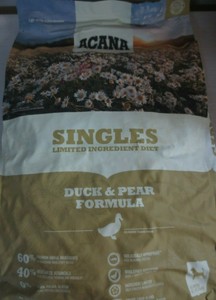 acana duck and pear dry dog food 25 lb