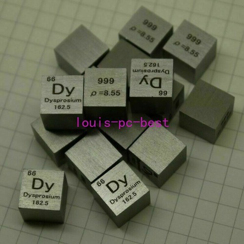 Purity 99.9% Pure Dysprosium Dy Carved Element Periodic Table 10 mm Cube 8.6g - Picture 2 of 4