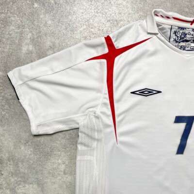 Beckham England Home 2005 2007 Jersey 7 XL Size Vintage Authentic
