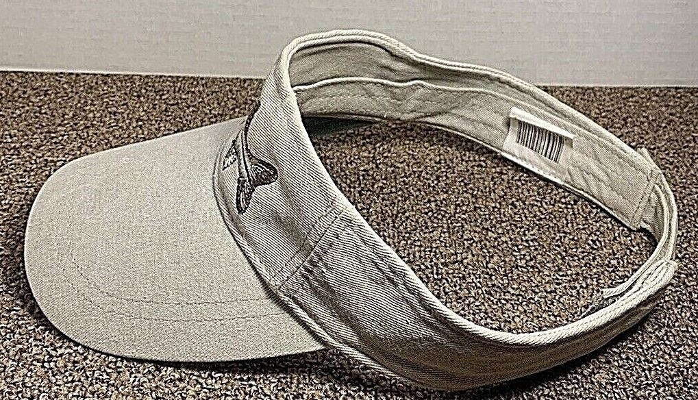 Men's visor adjustable fishing themed beige twill by … Gem