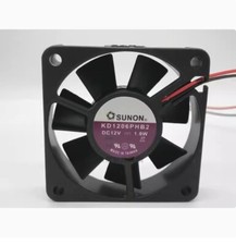 For SUNON 6015 KD1206PHB2 DC12V 1.9W 60  15MM cooling fan