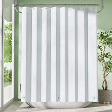 White Shower Curtain Liner with Magnets, 72X84 Plastic Shower Liner PEVA Waterpr