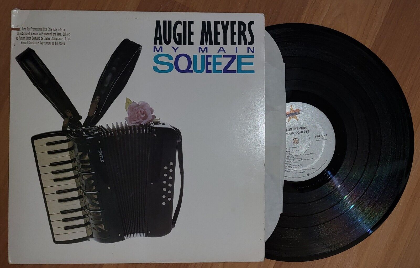 Augie Meyers - My Main Squeeze - Vinyl Record - L7350L - Rare Promo Record! 