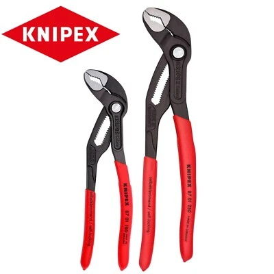 Knipex Cobra Water Pump Pliers Set of 2 180mm And 250mm Heavy Duty 00 31 20 V01