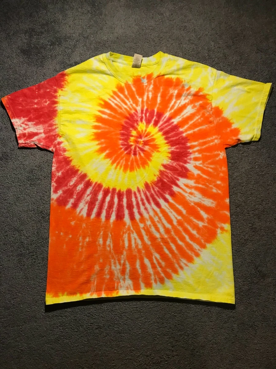 Red and orange tie dye sale shirt