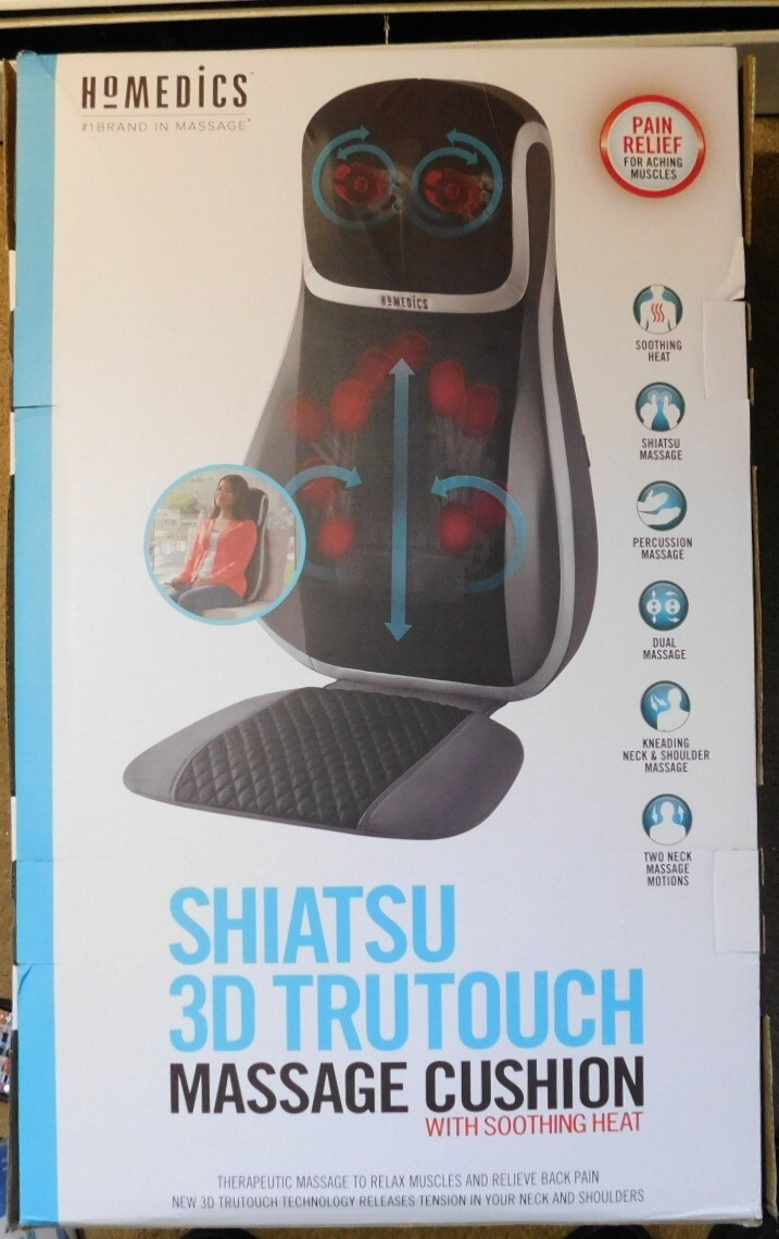 HoMedics Shiatsu 3D TruTouch Massage Chair Cushion with Heat MCS
