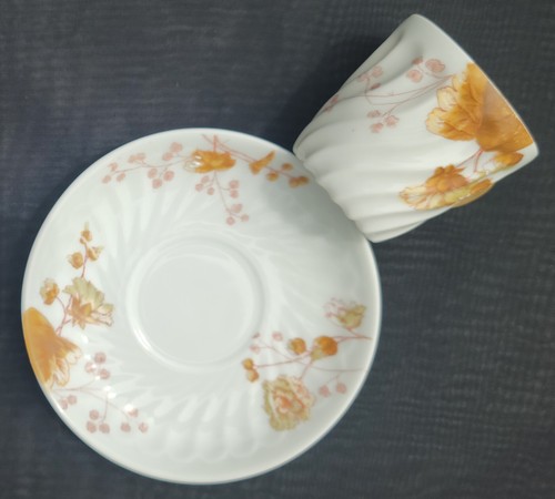 Antique Late 1800s P.H. LEONARD Vienna Porcelain DEMITASSE TEACUP & SAUCER - Picture 3 of 7