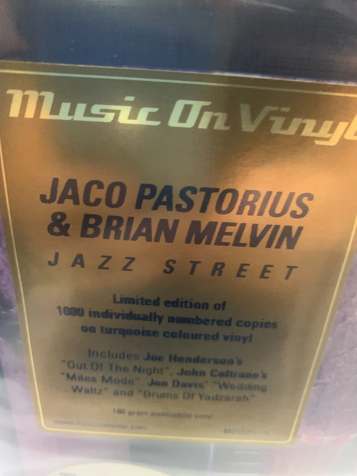 Jaco Pastorius & Brian Melvin LP Jazz Street 2022 Turquoise Coloured Vinyl - Image 2 of 2