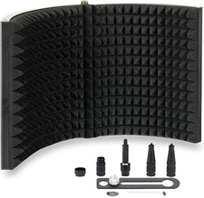 Portable Microphone Isolation Shield for Sound Insulation and Noise Reduction