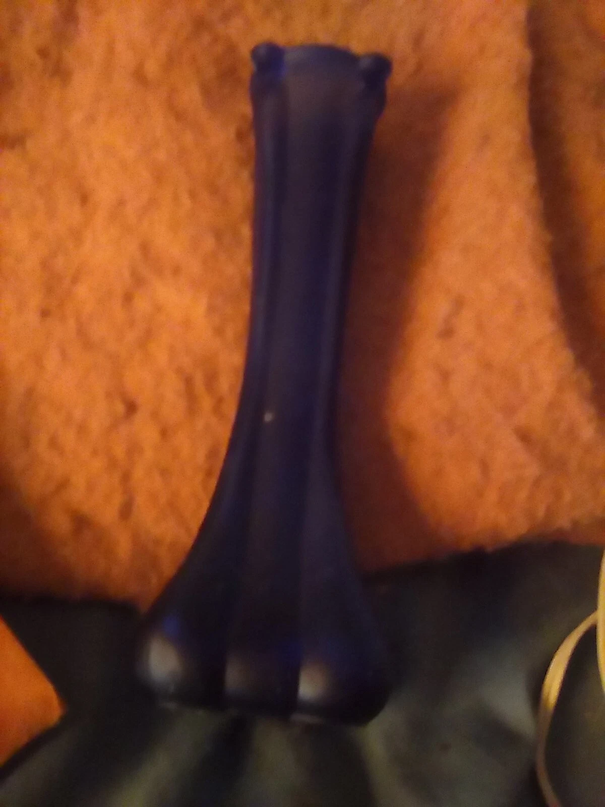 GENERIC BLUE VASE 5 INCHES TALL 1 INCH OPENING AT TOP SQUARE
