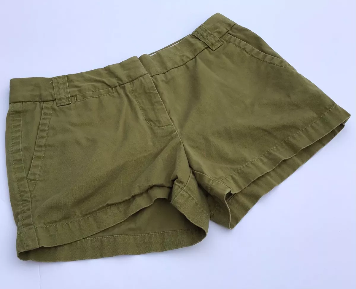 J Crew Chino City Fit Classic Twill Shorts Army Green