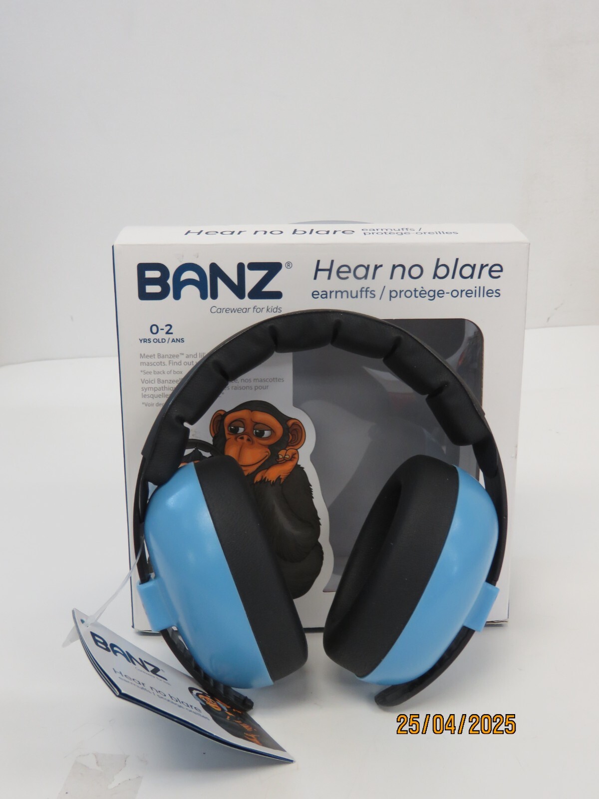 Baby Banz EM009 Plastic Hearing Protection Earmuffs for Infants - Blue [DI1]