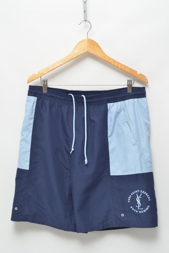 Yves Saint Laurent YSL Vintage Men's Blue Nylon Shorts Size M