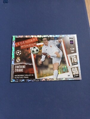 Zinedine Zidane TOPPS Match Attax 23/24 Legendary Moment Card No
