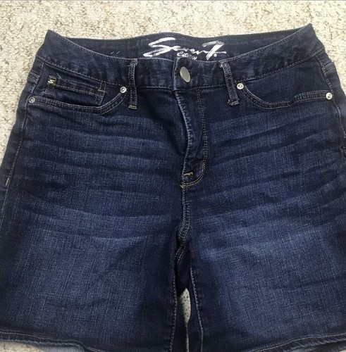 SEVEN 7 Women's Denim Stretch Dark Blue Shorts Size 6 (waist 31") - Picture 5 of 23