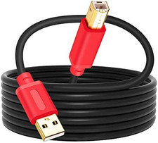 Printer Cable 30Ft, USB 2.0 High Speed Gold-Plated Connectors Printer Scanner Ca