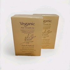 2pk VEGANIC Hair Growth Oil Fiebth - 2-1oz Bottles Per Box. Free Ship 