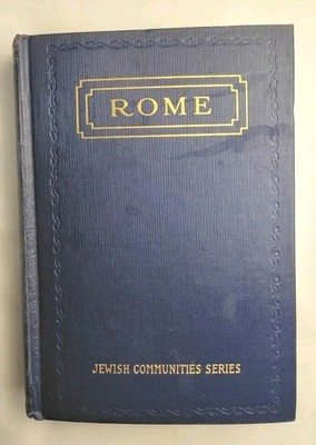 History Of The Jews In Rome Hermann Vogelstein 1941 1st Edition Illustrated Vtg