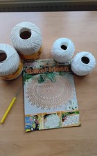 Wollpaket Häkelgarn Filethäkeln Wolle Konvolut  Wollreste Handarbeiten Baumwolle