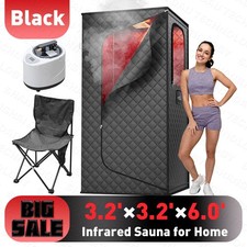 Portable Infrared Saunas Steam Sauna Tent W/ Folding Chair  Remote , Relaxation