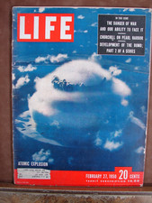 Life Magazine February 27, 1950 Atomic Nuclear Bomb Bikini Lagoon VTG ADS  L075
