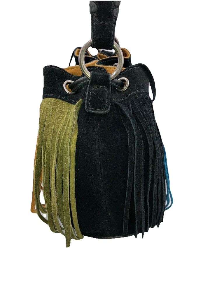 Bolso cubo Patricia Nash Elisa gamuza flecos cordón con bolsa antipolvo Foto 3 de 4