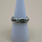Vintage 925 Sterling Silver Chain Link Ring  / Size 8