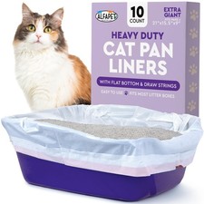 Cat Litter Box Liners Alfapet Heavy Duty Flat Bottom - Extra Giant10 Count - ...