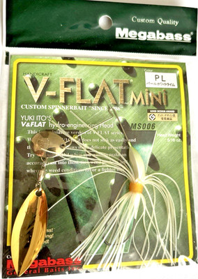 Megabass V-Flat Mini Spinnerbait, Kunstköder, 5/16 oz, 8,8g, Neu