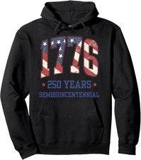 USA Flag 250 Years 1776 2026 Anniversary Unisex Hooded Sweatshirt