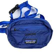 Patagonia Ultralight Black Hole Hip Pack Blue Company Logo Danone Brand New