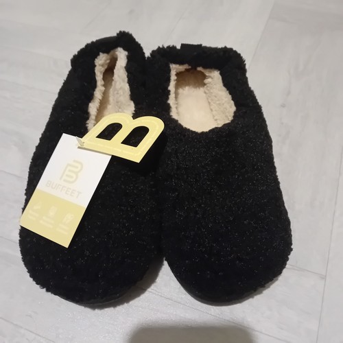 Buffeet UK6 Damen Memory Foam Winter Hausschuhe | Schwarz | Slipper | Weich | Robust - Bild 1 von 9