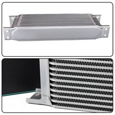 Aluminum 16 Row Transmission Oil Cooler Kit Black Compatible with N54 Twin Turbo