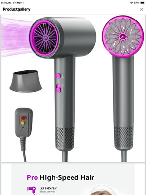 Hair Dryer, High Speed Fast Drying Hair Dryers, Negative Ionic Portable Blow ...