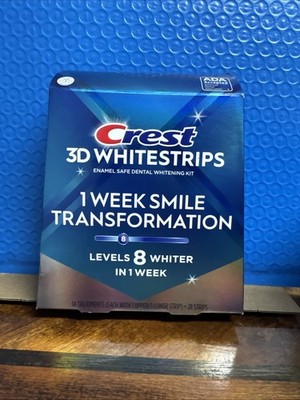 Crest 3D Whitestrips 1 Week Smile Transformation 8 Levels  In 1 Week Exp 10/2027