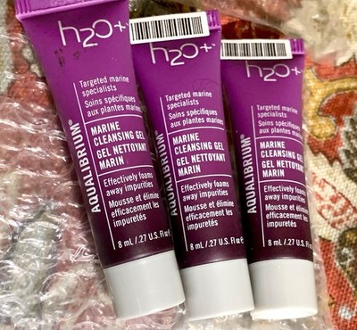 3pc LOT : H2O+ AQUALIBRIUM MARINE CLEANSING GELS 0.27oz Each NEW