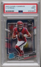 2023 Panini Clearly Donruss Rated Rookie CJ Stroud #93 PSA 9 MINT 1ex8