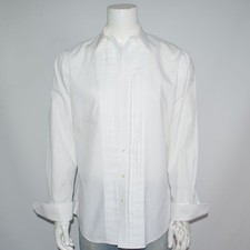 JOS A BANK Tailored Fit Tuxedo White Cotton Formal Dress Shirt Sz 16.5 - 35