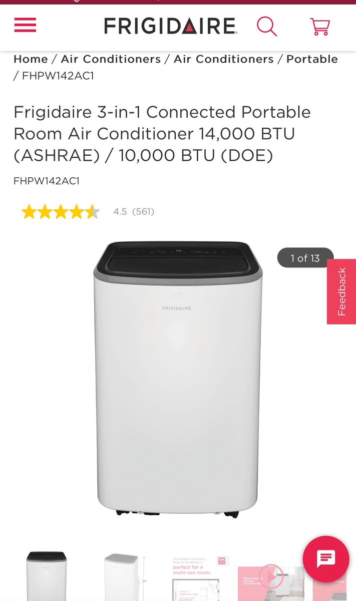 Ac Unit Frigidaire 11000 Btu Air Conditioner With Heat Frigidaire - Main Image