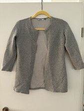 ONLY Damen Strickjacke XS Grau Strick Rundhal...