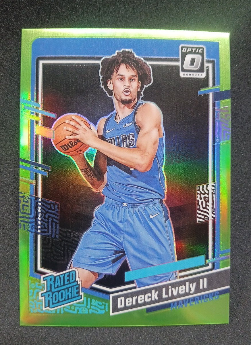 2023-24 Donruss Optic Dereck Lively II #245 Lime Green Rated Rookie RC /149