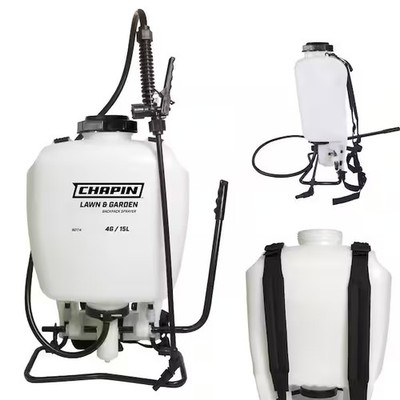 4 Gal. Tank with 3-Stage Filtration System Backpack Sprayer for Fertilizers, Her