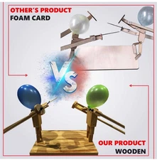 Bamboo Battle Balloon Game Fast-Paced Wooden  Puppets Fight With 100 Balloons