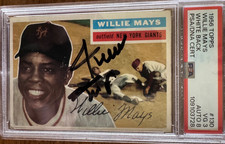 Willie Mays 1956 Topps Autographed Card PSA