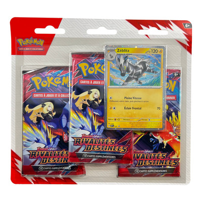 Pokémon   Tripack 3 Booster Zeblitz EV10 Rivalitäten Schicksale Team Rocket TCG