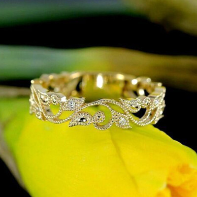 0.50Ct Round Cut Lab Create Diamond Engagement Wedding Ring 14K Yellow Gold Over
