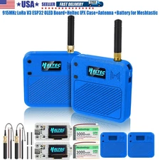 915MHz LoRa V3 ESP32 OLED Board+Heltec IPX Case+Antenna +Battery for Meshtastic