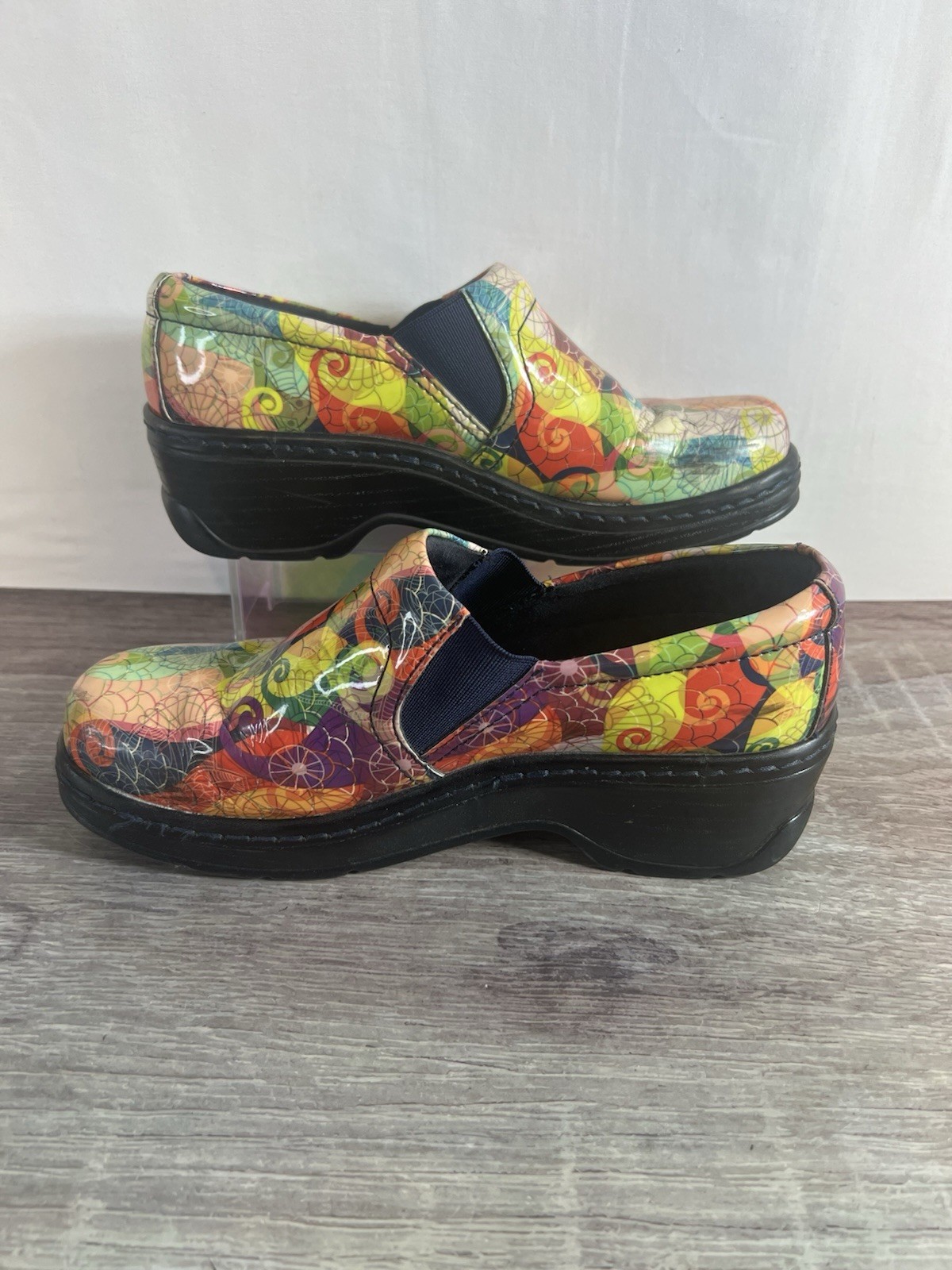 Fun and Spunky Multi Abstract Clogs - image 1