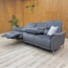 Furniture Village 'Daytona' 3 Seater Sofa Power Recliner Drink Holder Speaker
